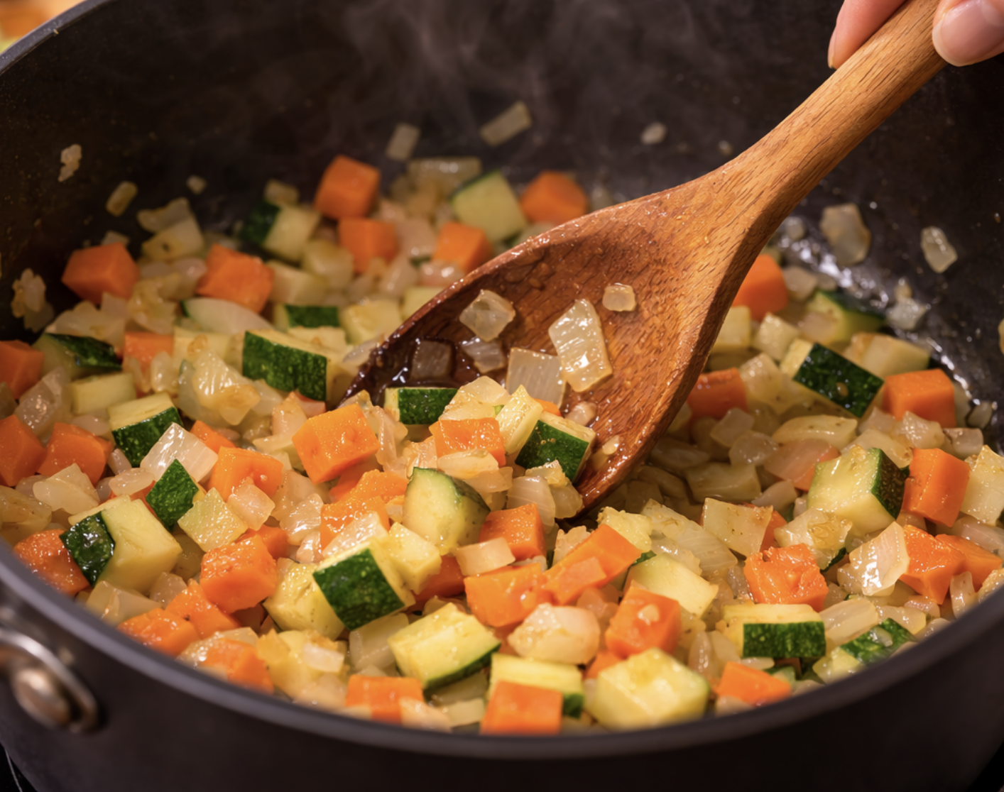 Tomaten-Gemüse-Suppe mit frischem Basilikum_3