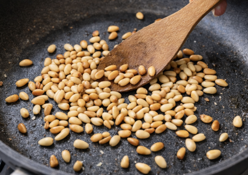 Zucchini-Carpaccio mit Parmesan und Pinienkernen_3