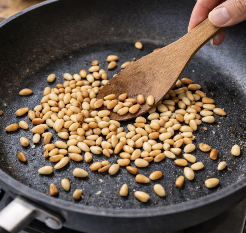 Zucchini-Carpaccio mit Parmesan und Pinienkernen_3
