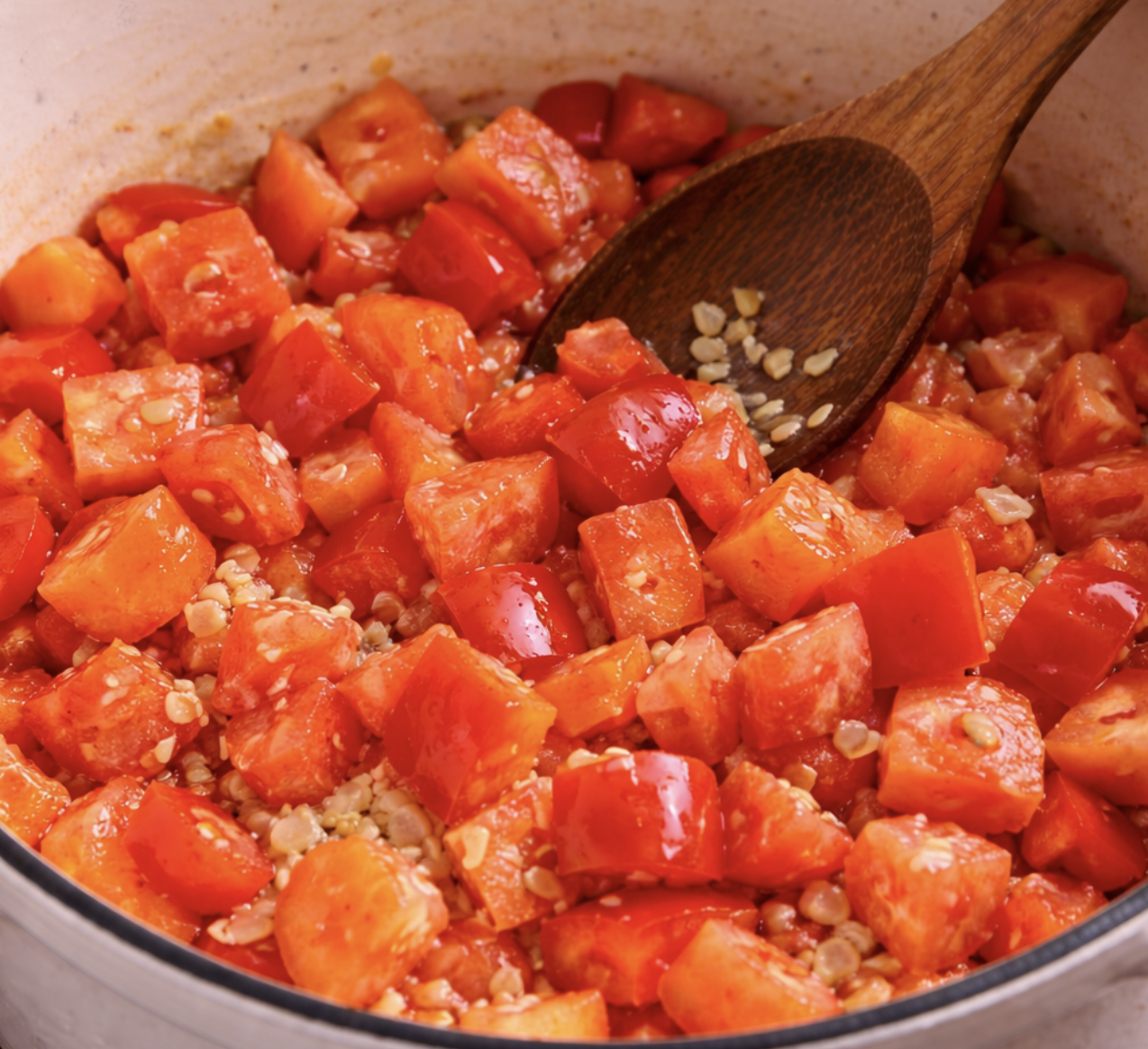 Paprika-Tomaten-Suppe mit Basilikum_3