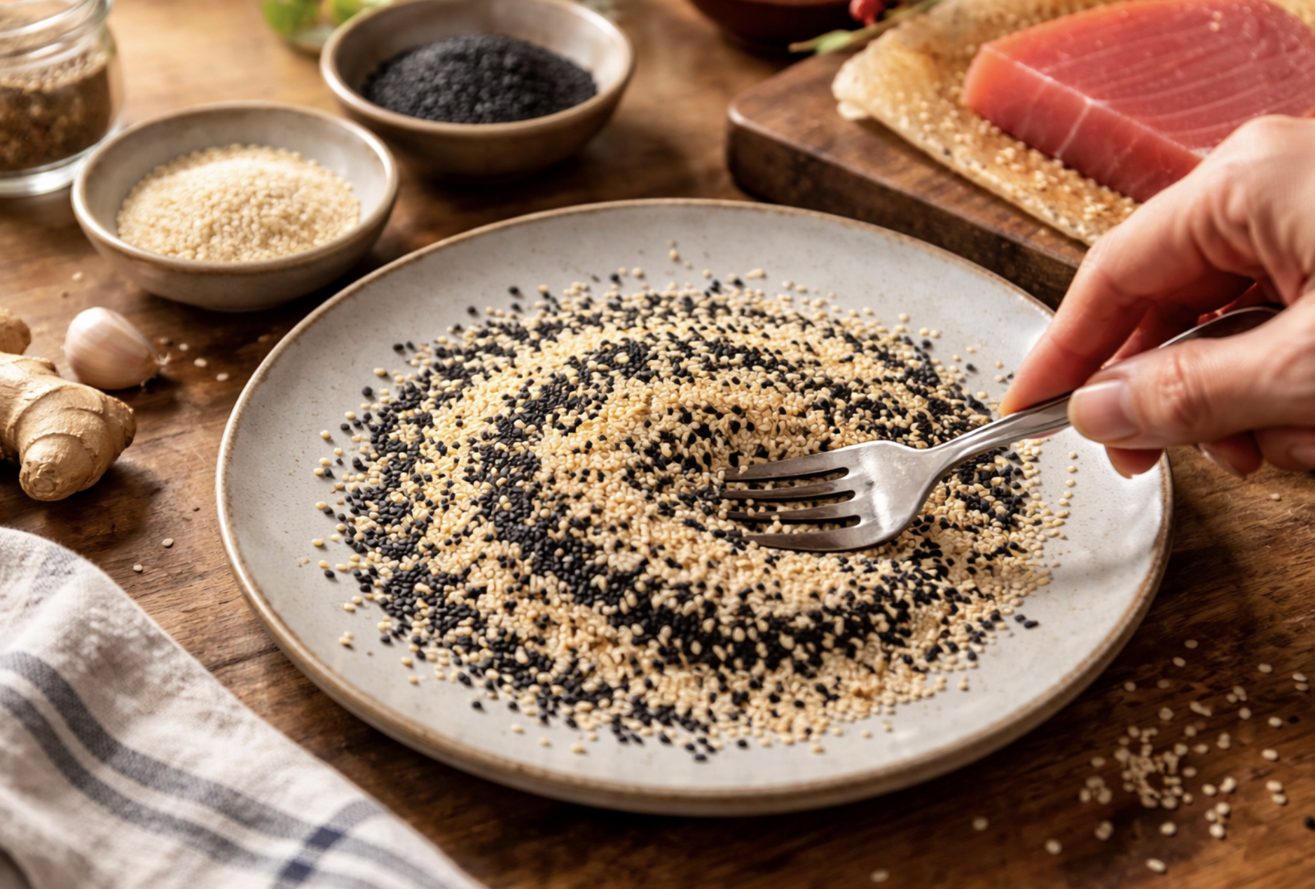 Gegrillter Thunfisch mit Sesamkruste_4