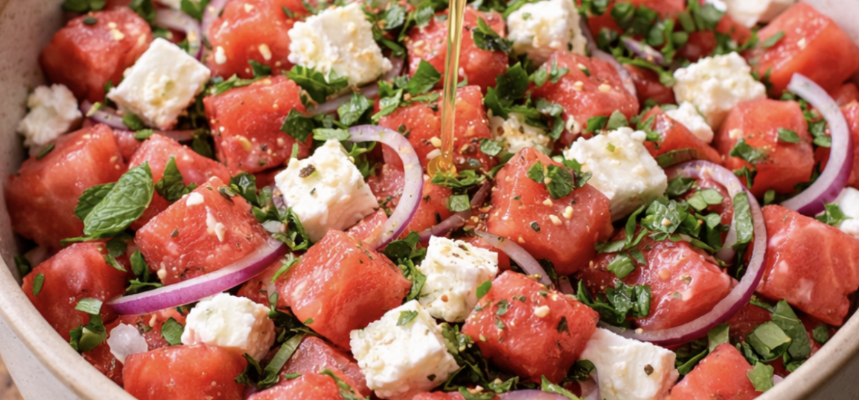 Melonen-Feta-Salat mit Minze_4