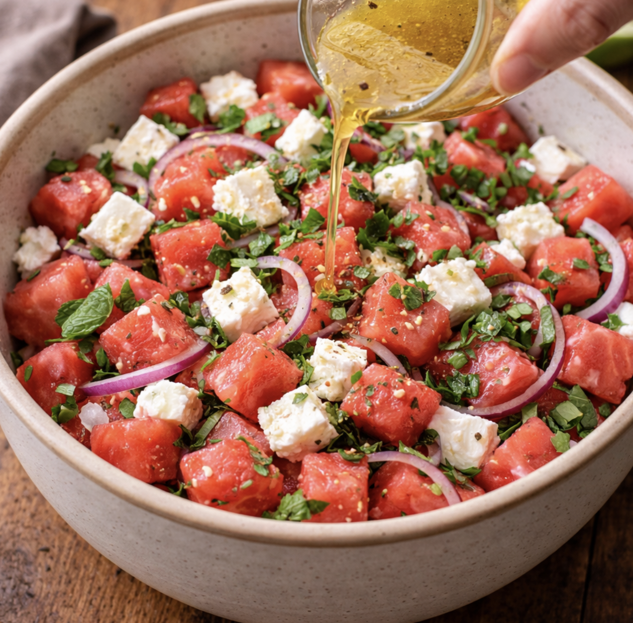 Melonen-Feta-Salat mit Minze_4