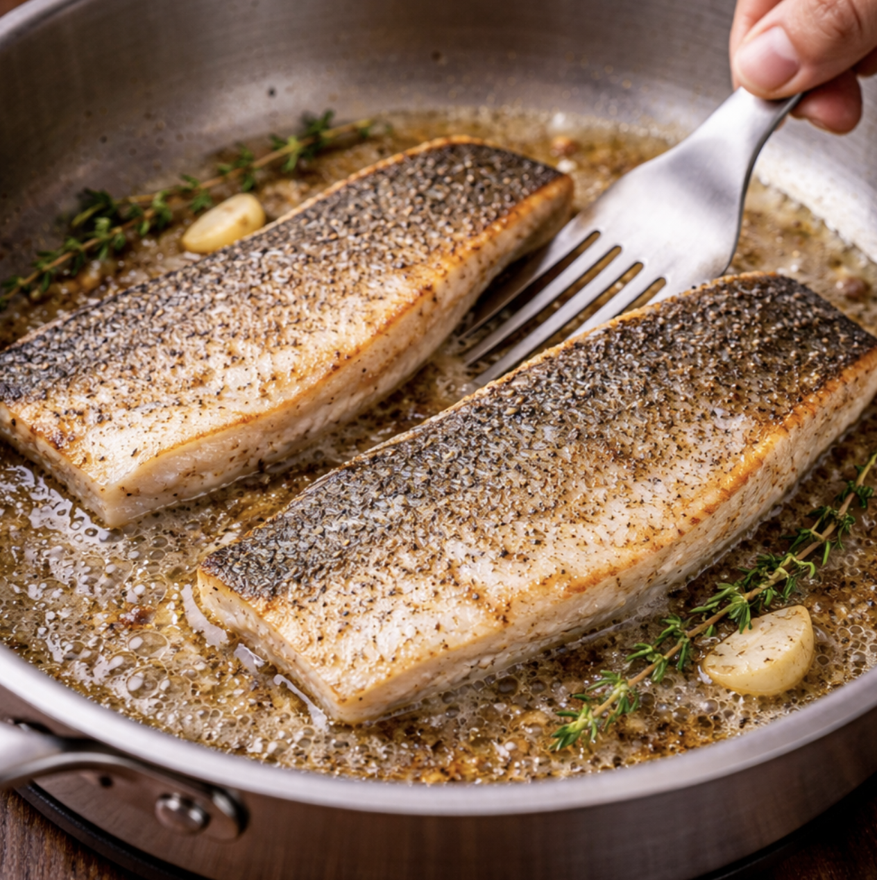 Gebratener Zander auf Rahmspinat_4