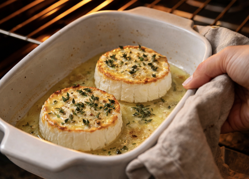 Gebackener Ziegenkäse mit Honig & Thymian_4