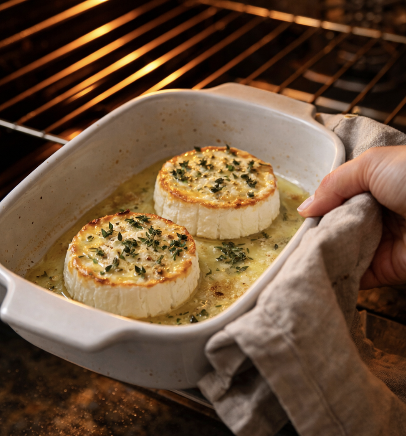 Gebackener Ziegenkäse mit Honig & Thymian_4