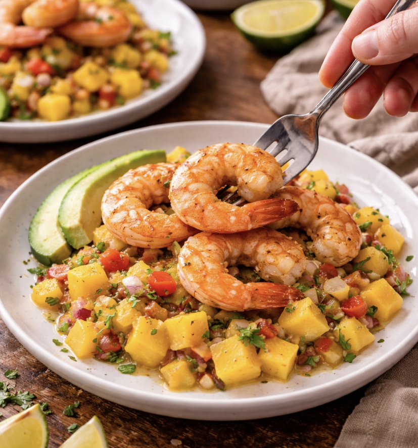 Garnelen auf Mango-Salsa_4