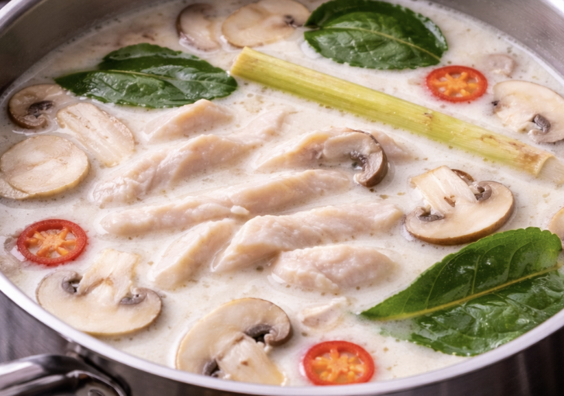 Thai-Kokos-Suppe mit Huhn_4