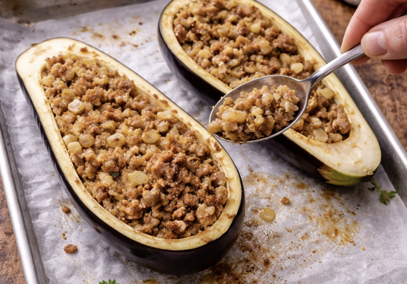 Gefüllte Auberginen_4