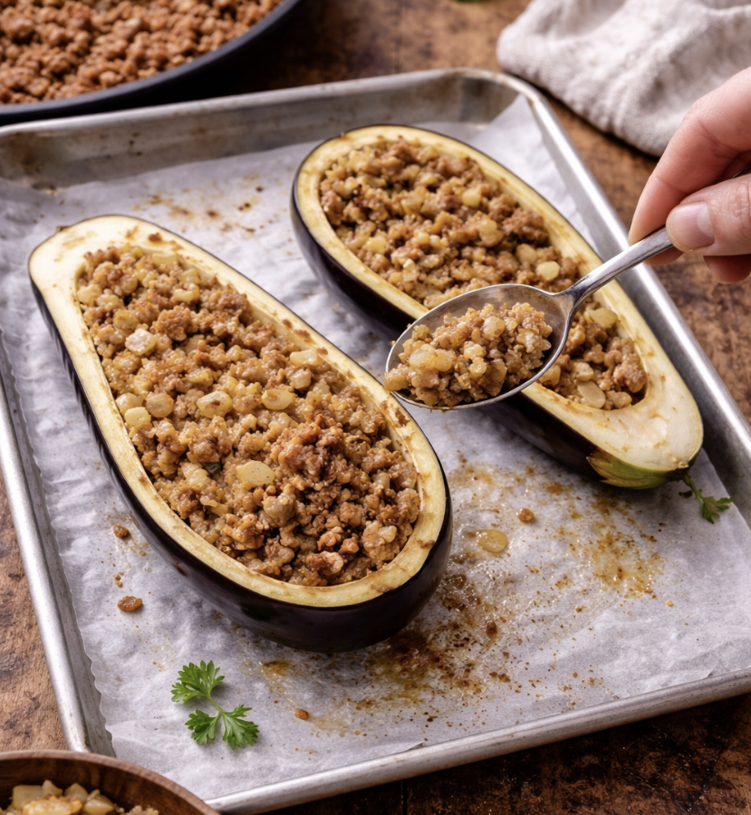 Gefüllte Auberginen_4