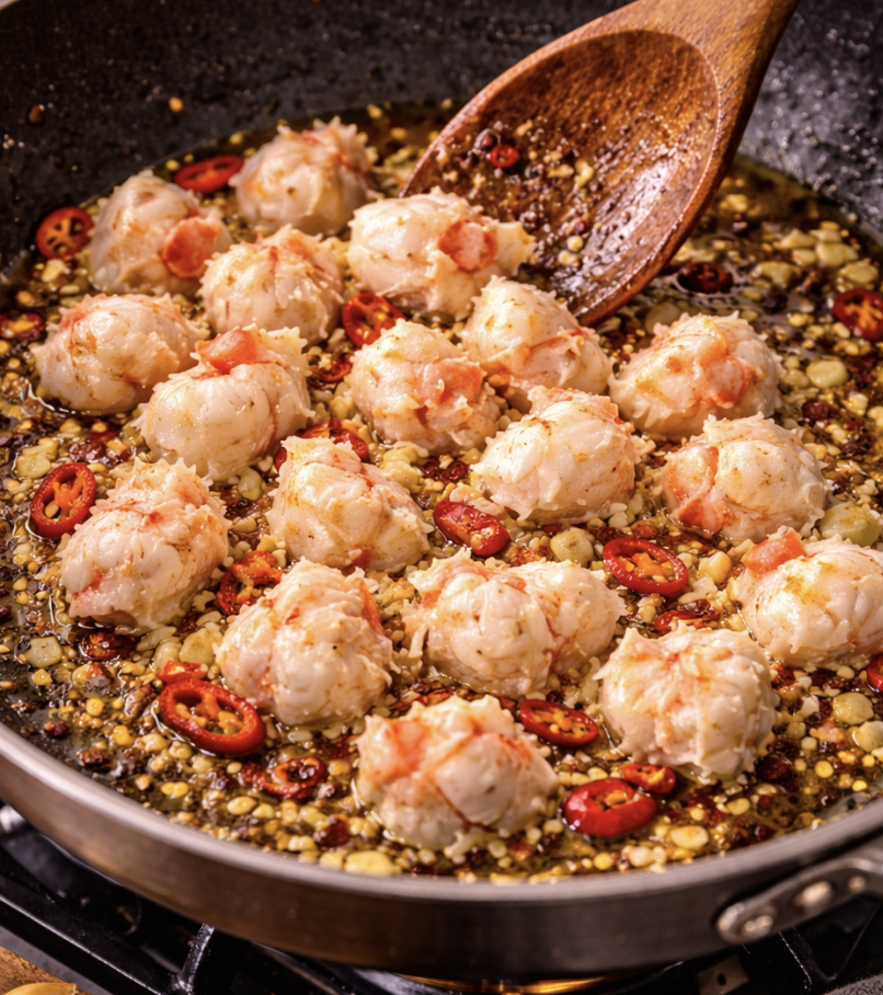 Linguine mit Krabben und Chili_4