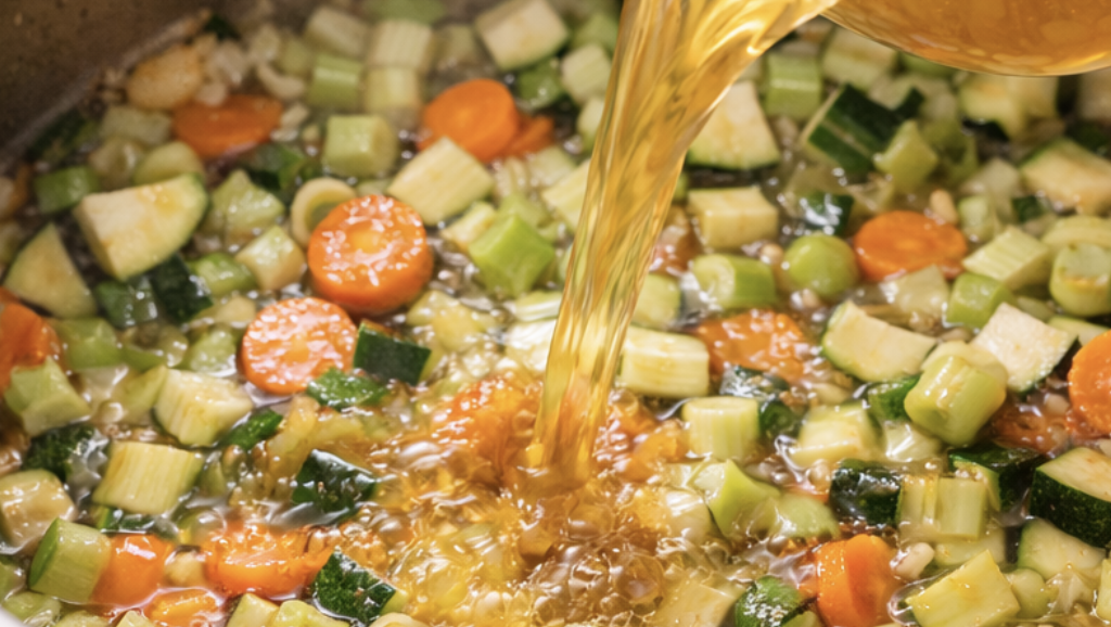 Klare Gemüsesuppe mit frischen Kräutern_4