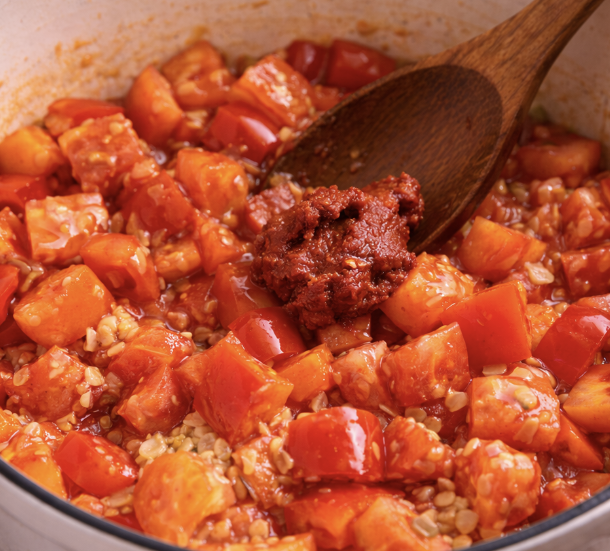 Paprika-Tomaten-Suppe mit Basilikum_4