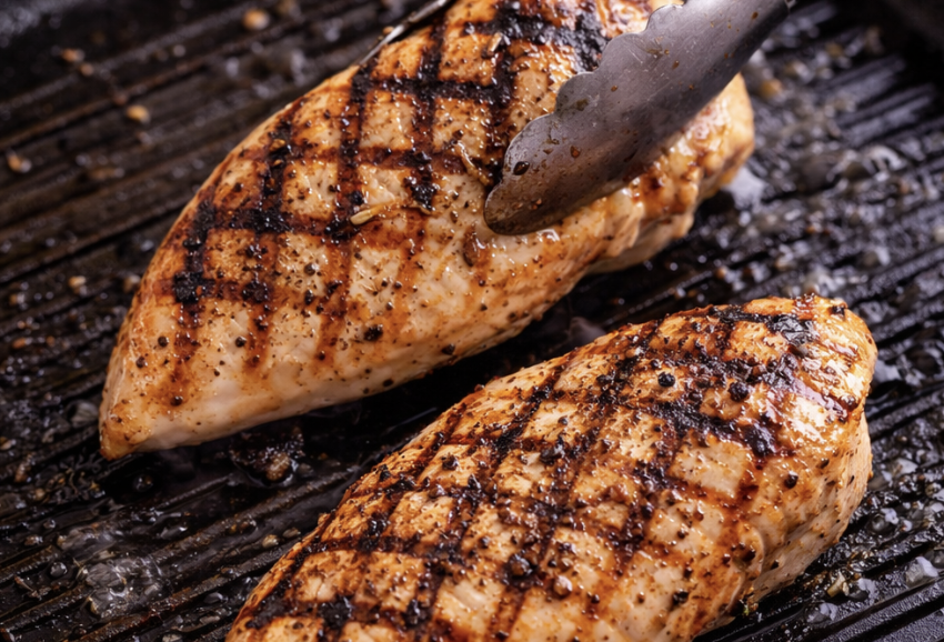 Gegrillte Hähnchenbrust mit Brokkoli und Zitronensauce_4