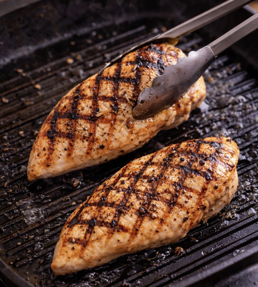 Gegrillte Hähnchenbrust mit Brokkoli und Zitronensauce_4