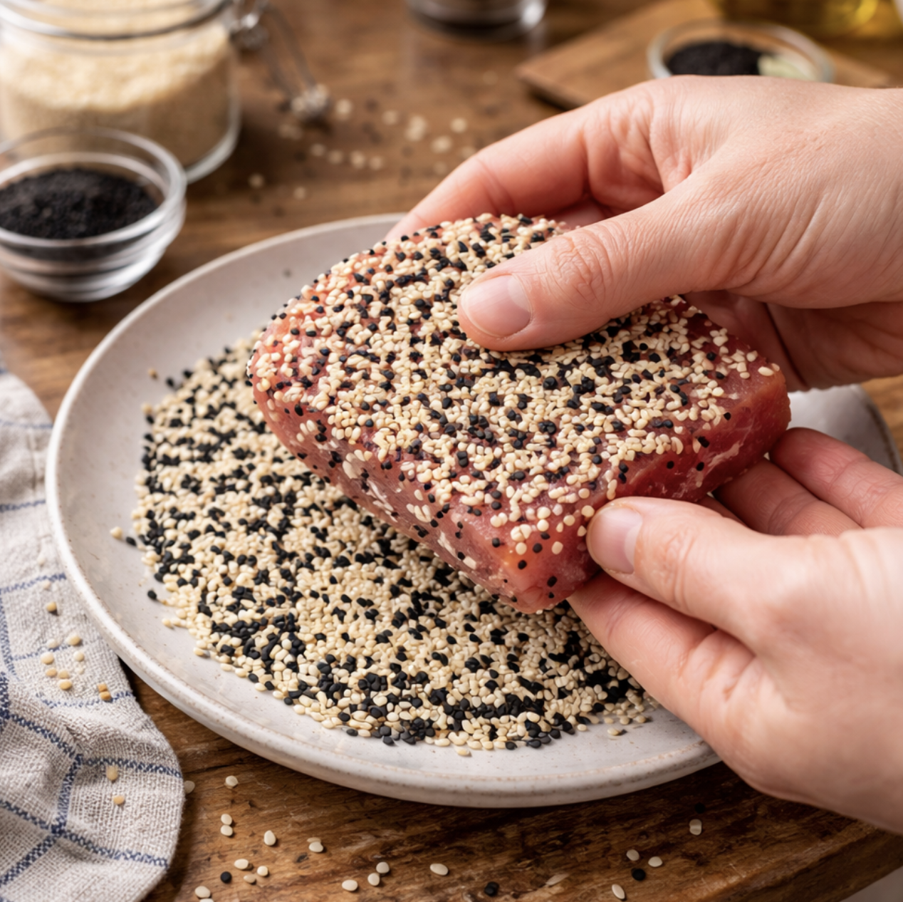 Gegrillter Thunfisch mit Sesamkruste_5