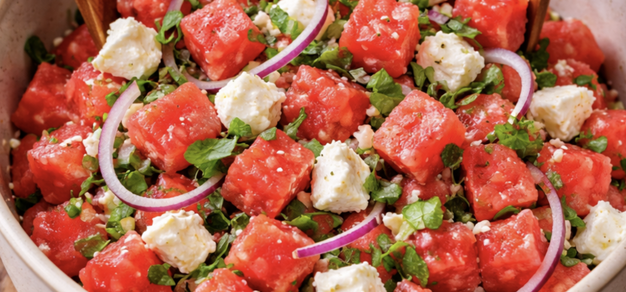 Melonen-Feta-Salat mit Minze_5