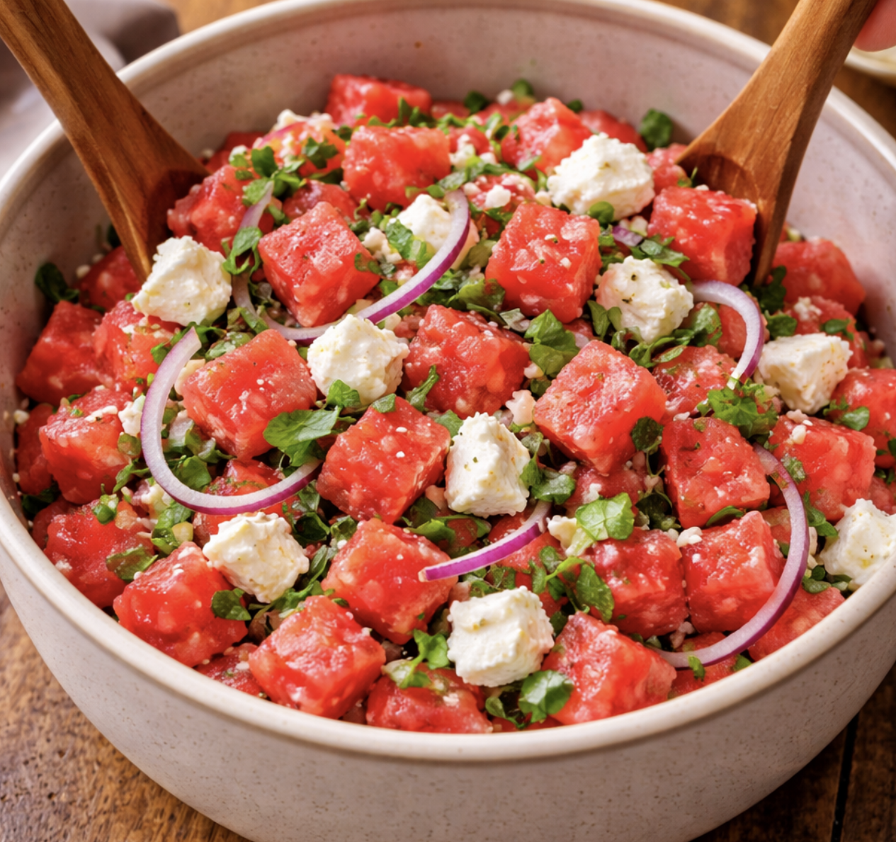 Melonen-Feta-Salat mit Minze_5