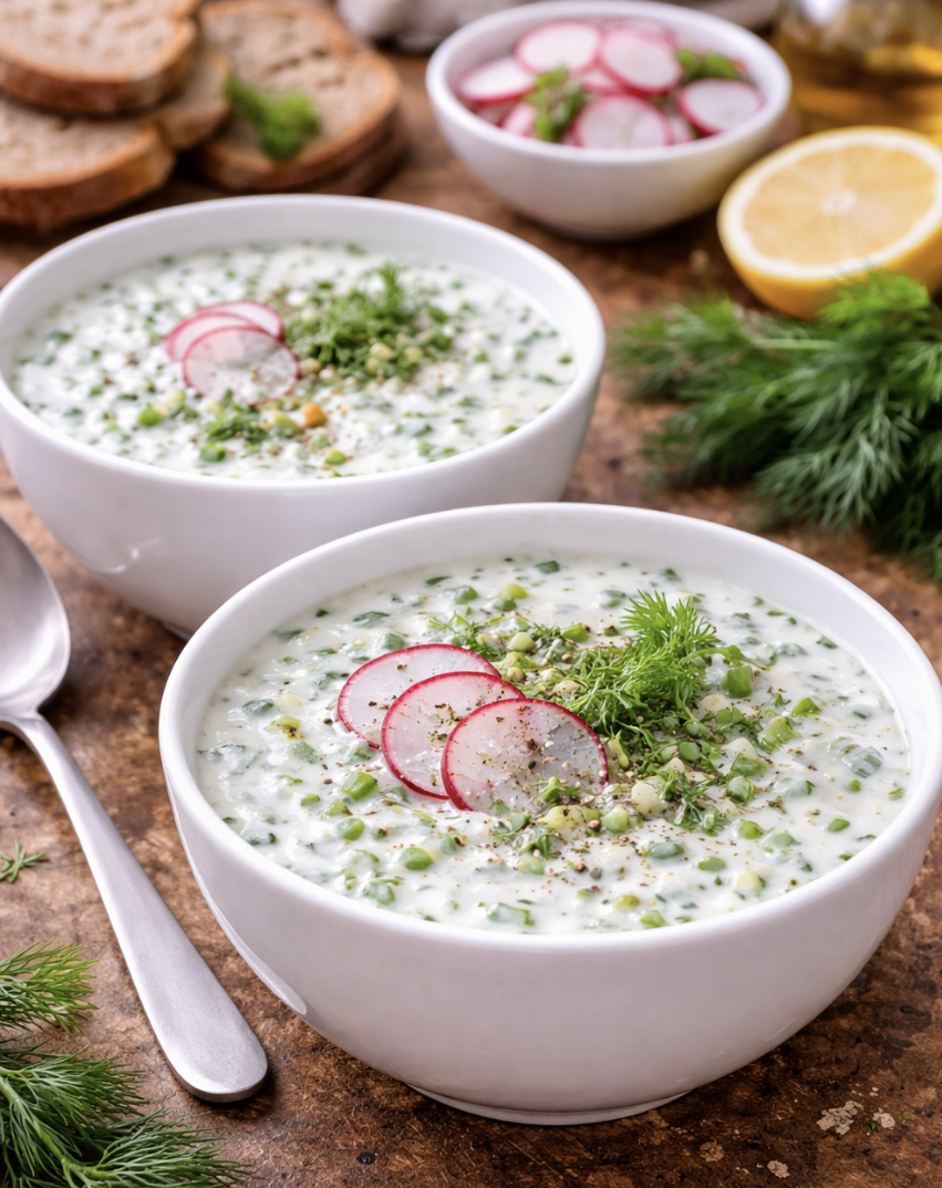 Kalte Buttermilchsuppe mit Kräutern_5