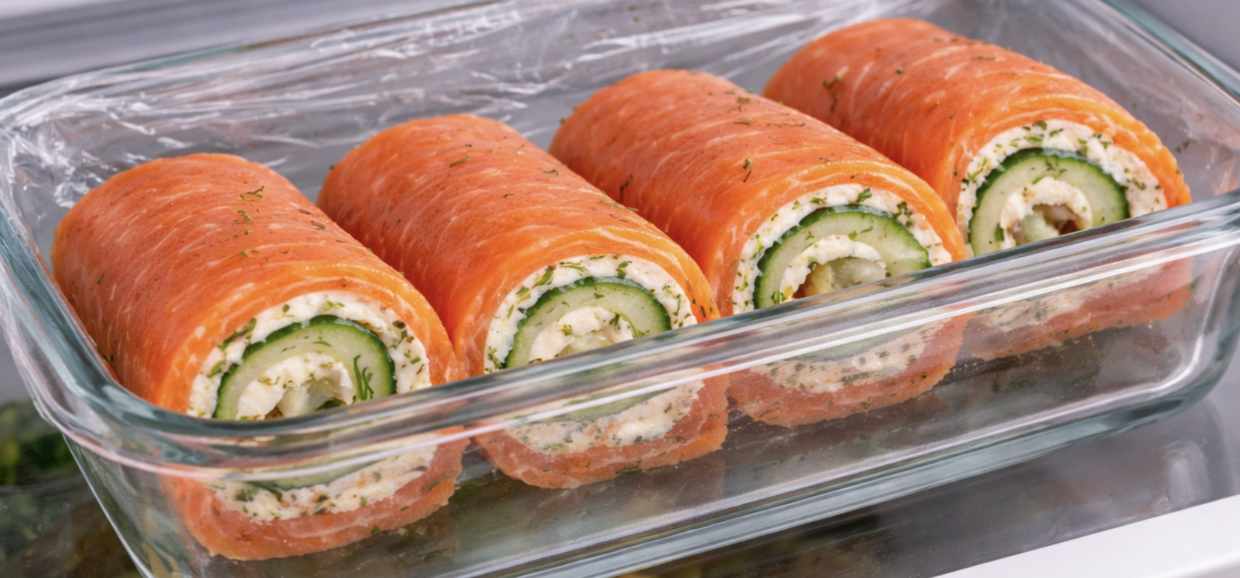 Räucherlachs-Röllchen mit Frischkäse_5