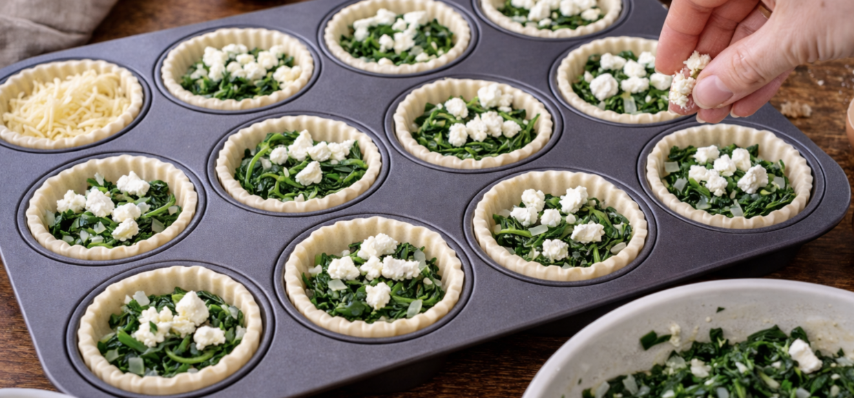 Mini-Quiches mit Spinat und Feta_7