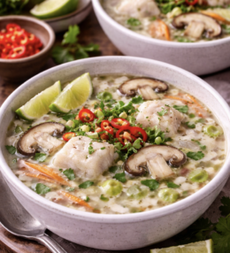 Asiatische Ingwer-Fischsuppe