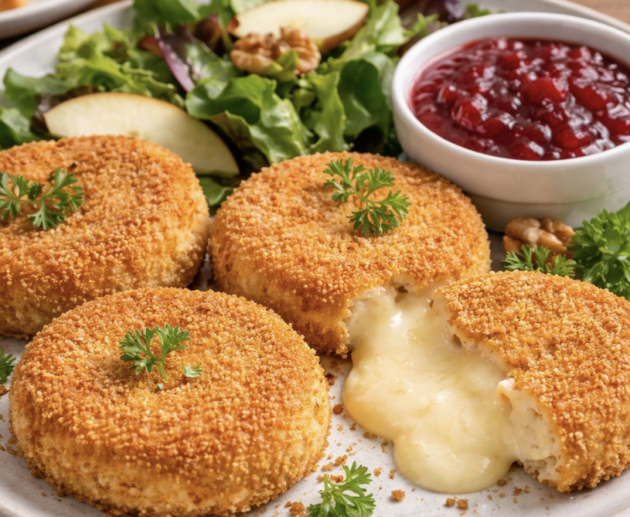 Gebackener Camembert mit Preiselbeeren_5