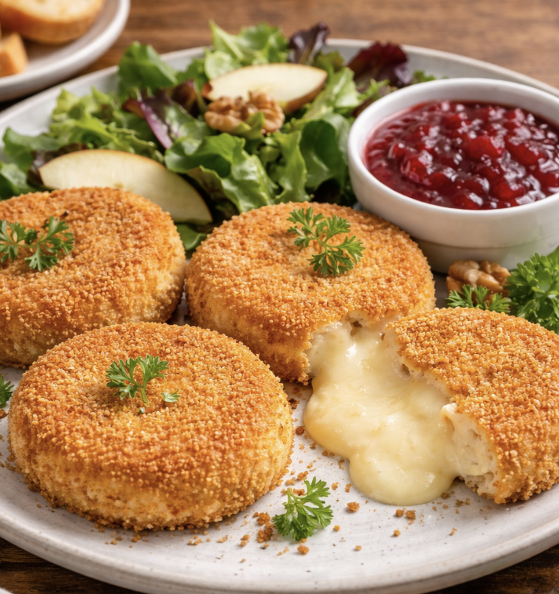 Gebackener Camembert mit Preiselbeeren_5