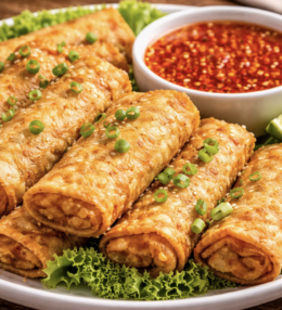 Frühlingsrollen mit Sweet-Chili-Sauce