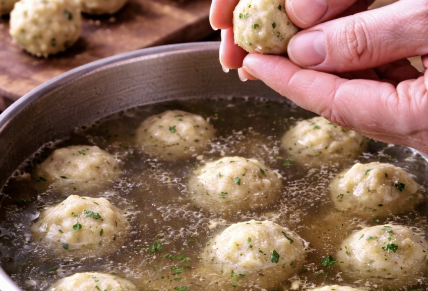 Rinderkraftbrühe mit Markklößchen_5