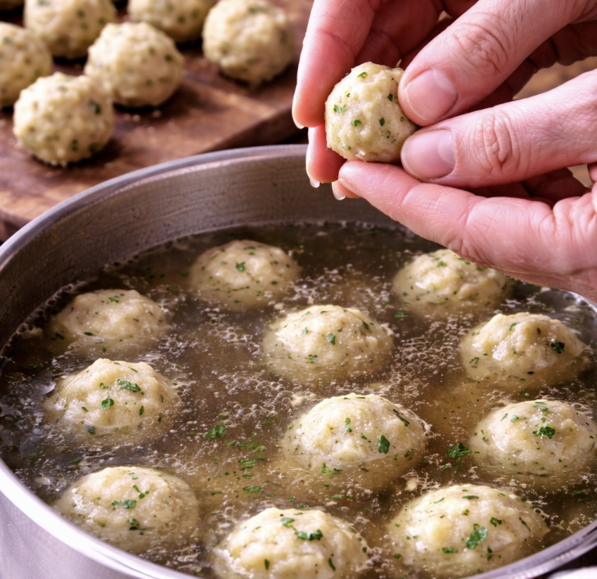 Rinderkraftbrühe mit Markklößchen_5