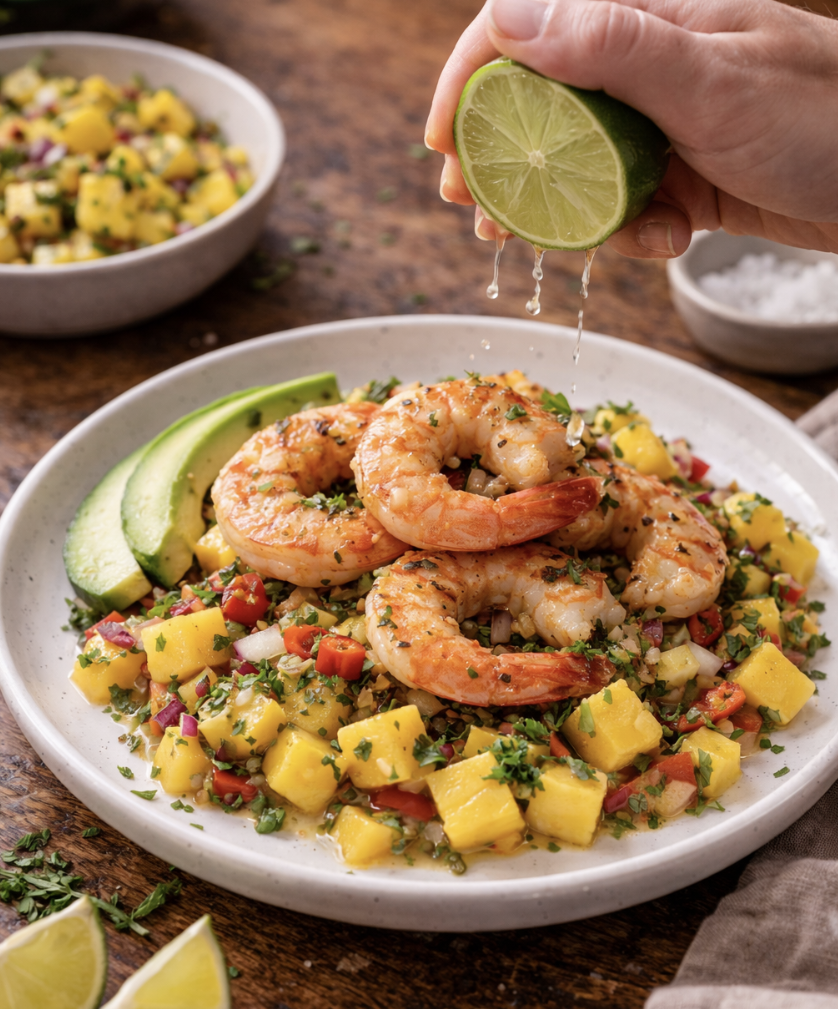 Garnelen auf Mango-Salsa_5