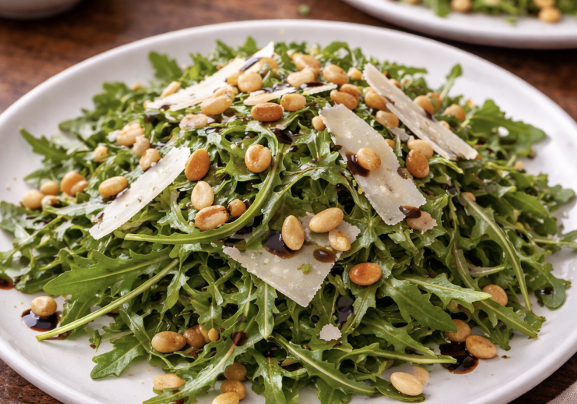 Rucola-Salat mit Parmesan & Pinienkernen_5