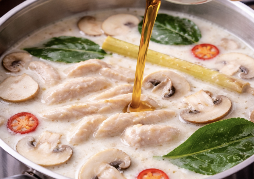 Thai-Kokos-Suppe mit Huhn_5
