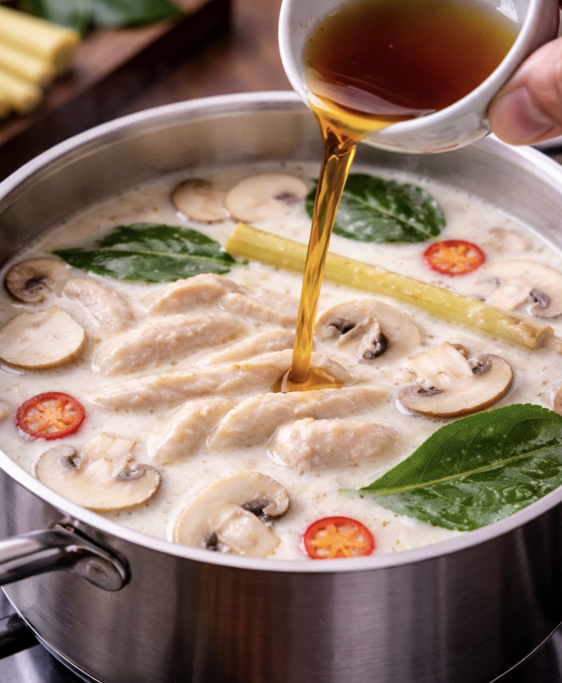 Thai-Kokos-Suppe mit Huhn_5
