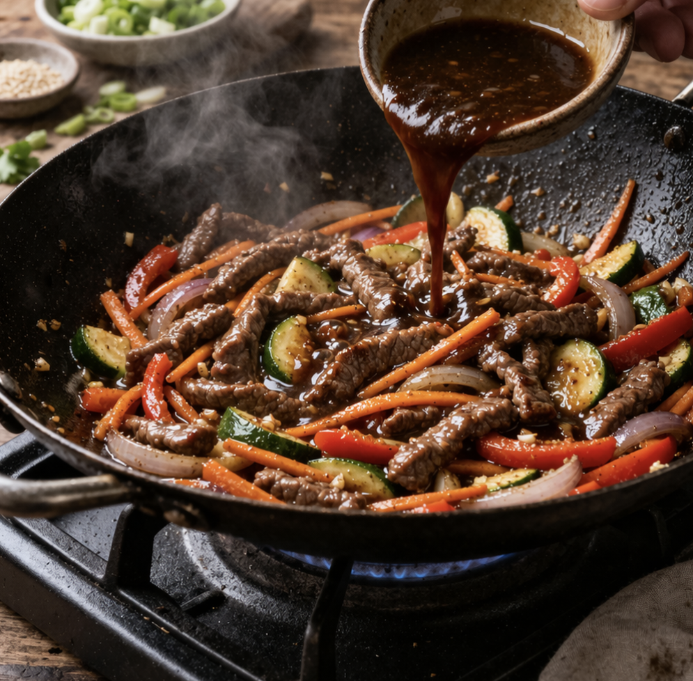 Rindfleisch-Stir-Fry mit Gemüse_5