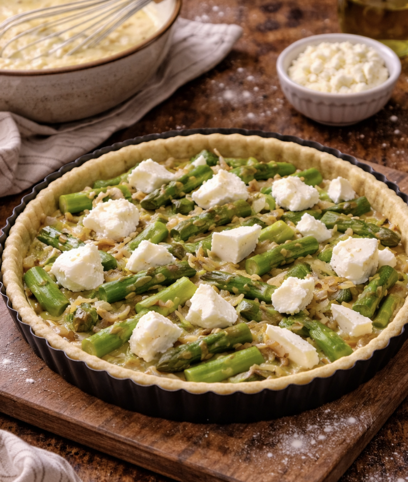 Spargel-Quiche mit Ziegenkäse_5