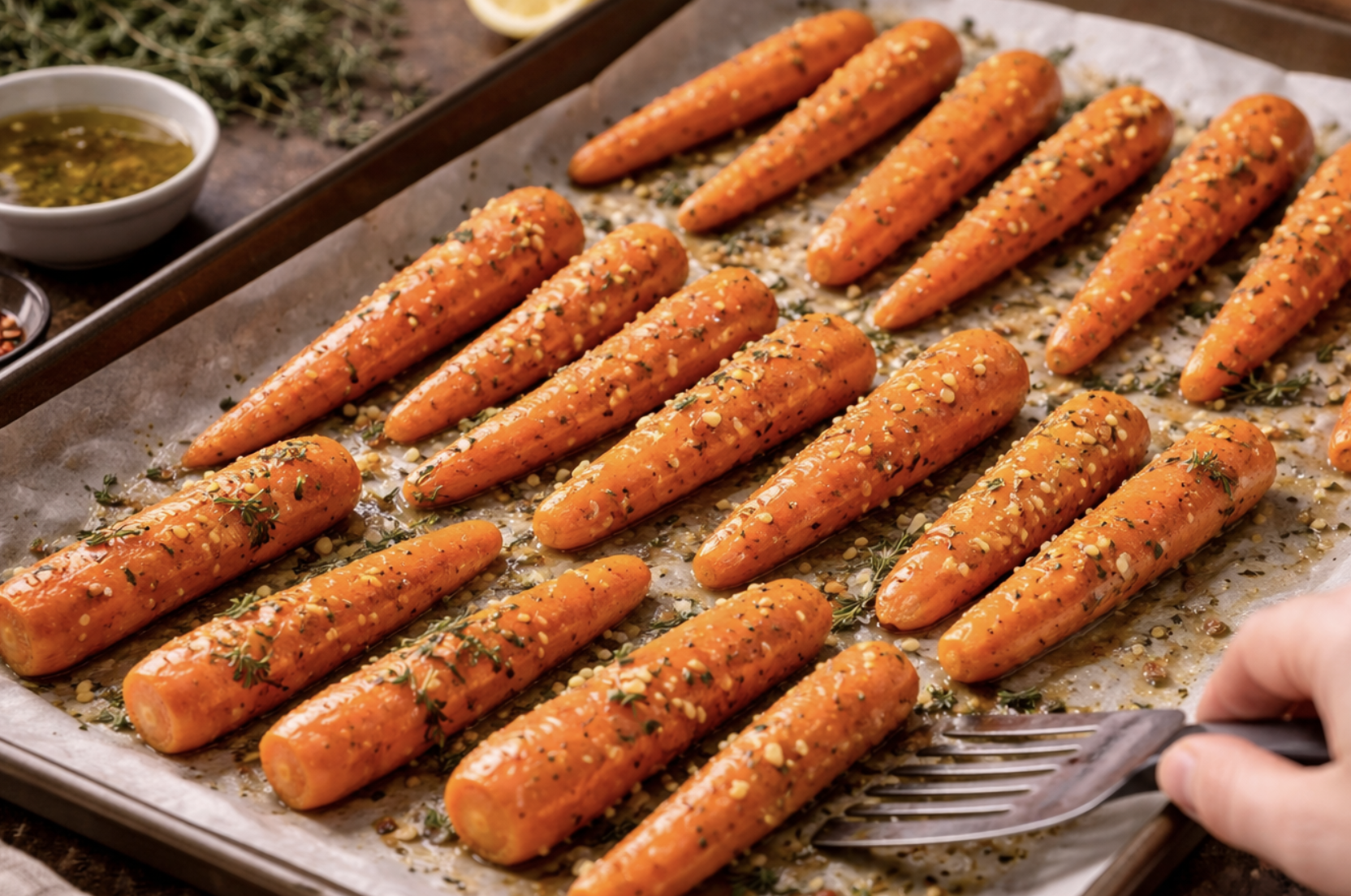 Honiggeröstete Karotten mit Thymian_5