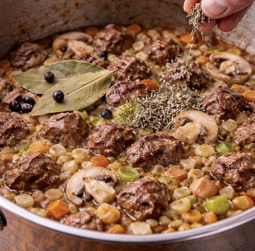 Rehsuppe mit Preiselbeeren_5