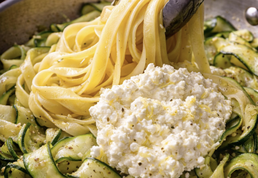 Ricotta & Lemon Zucchini Tagliatelle_5