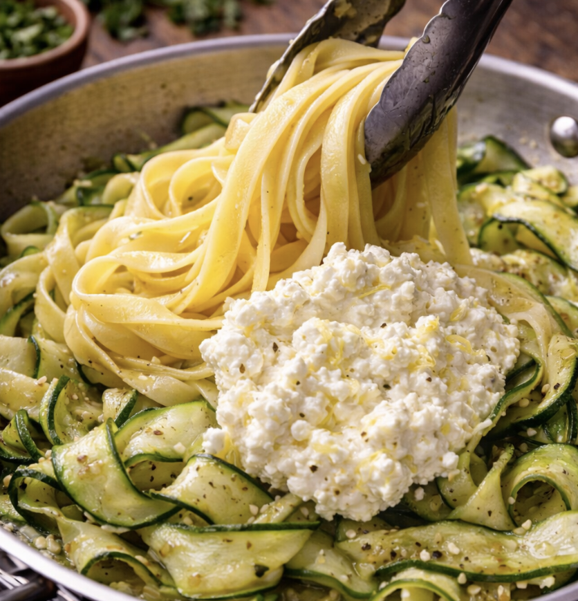 Ricotta & Lemon Zucchini Tagliatelle_5