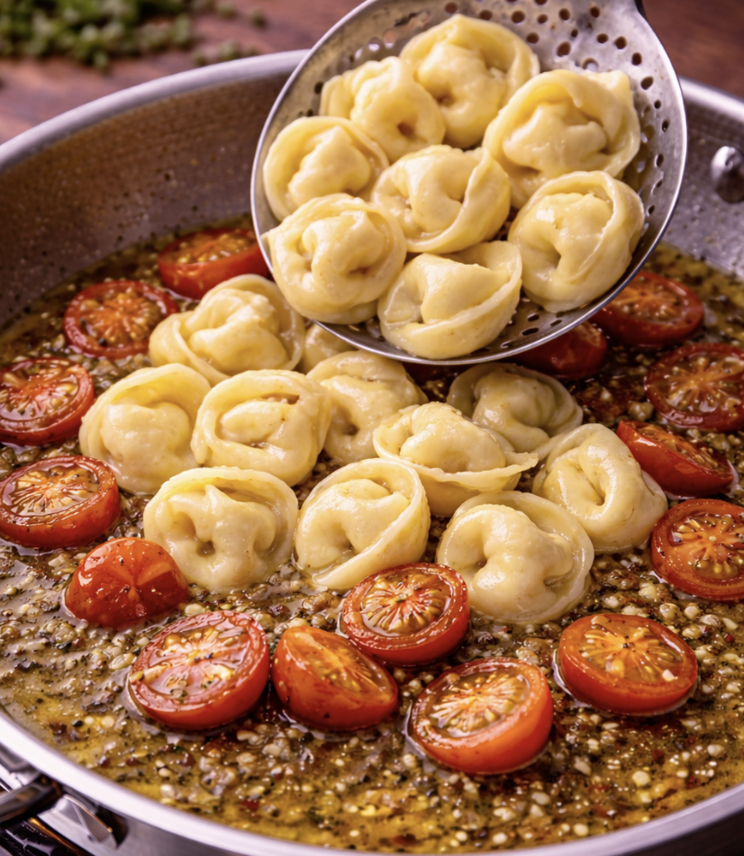 Burrata-Tortellini mit Tomaten und Basilikum_5