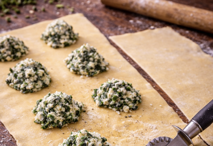 Spinat-Ricotta-Ravioli mit Salbei-Butter_5