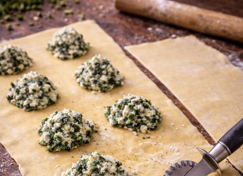 Spinat-Ricotta-Ravioli mit Salbei-Butter_5