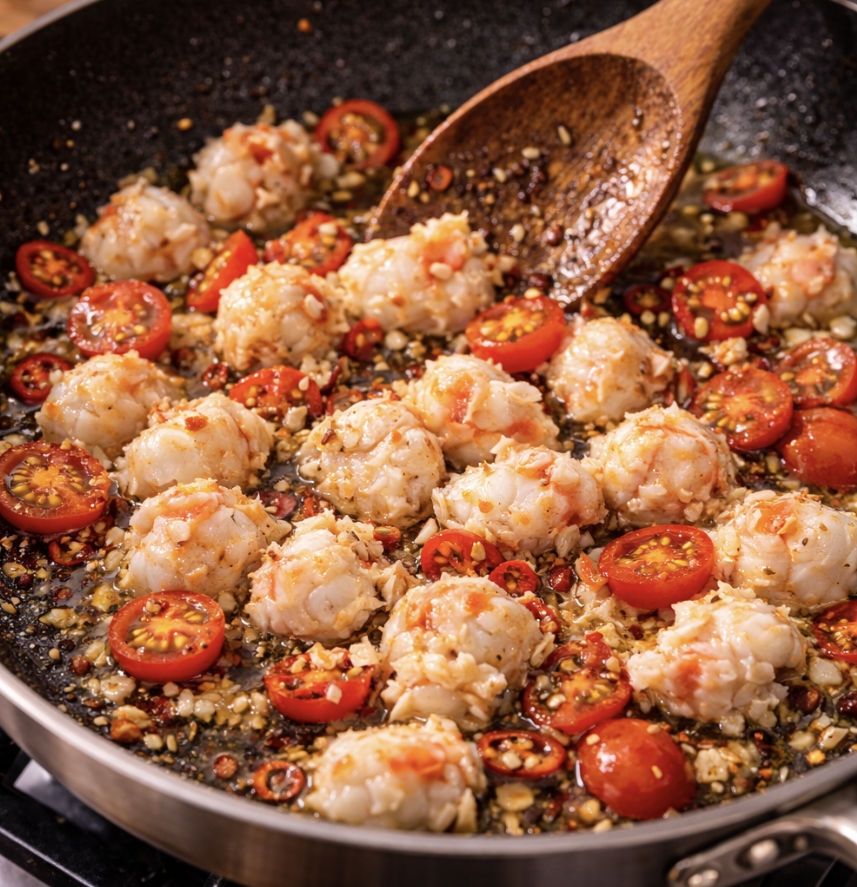 Linguine mit Krabben und Chili_5