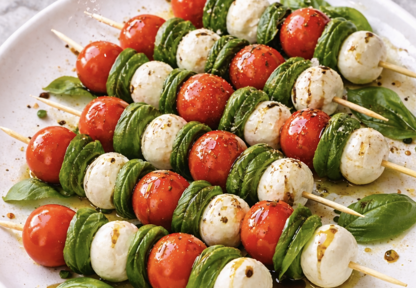 Caprese-Spieße mit Kirschtomaten und Mozzarella_5