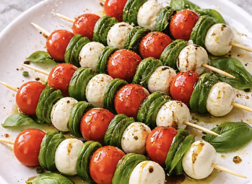 Caprese-Spieße mit Kirschtomaten und Mozzarella_5