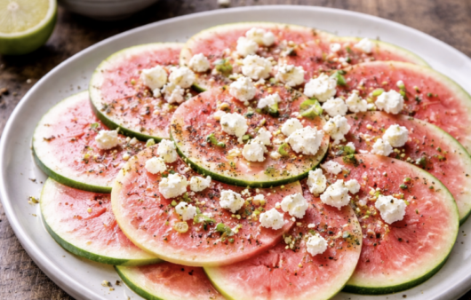 Carpaccio von der Wassermelone mit Feta & Limette_6