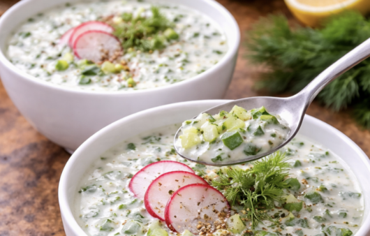 Kalte Buttermilchsuppe mit Kräutern_6