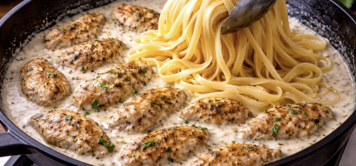 Hähnchen Alfredo Pasta_6